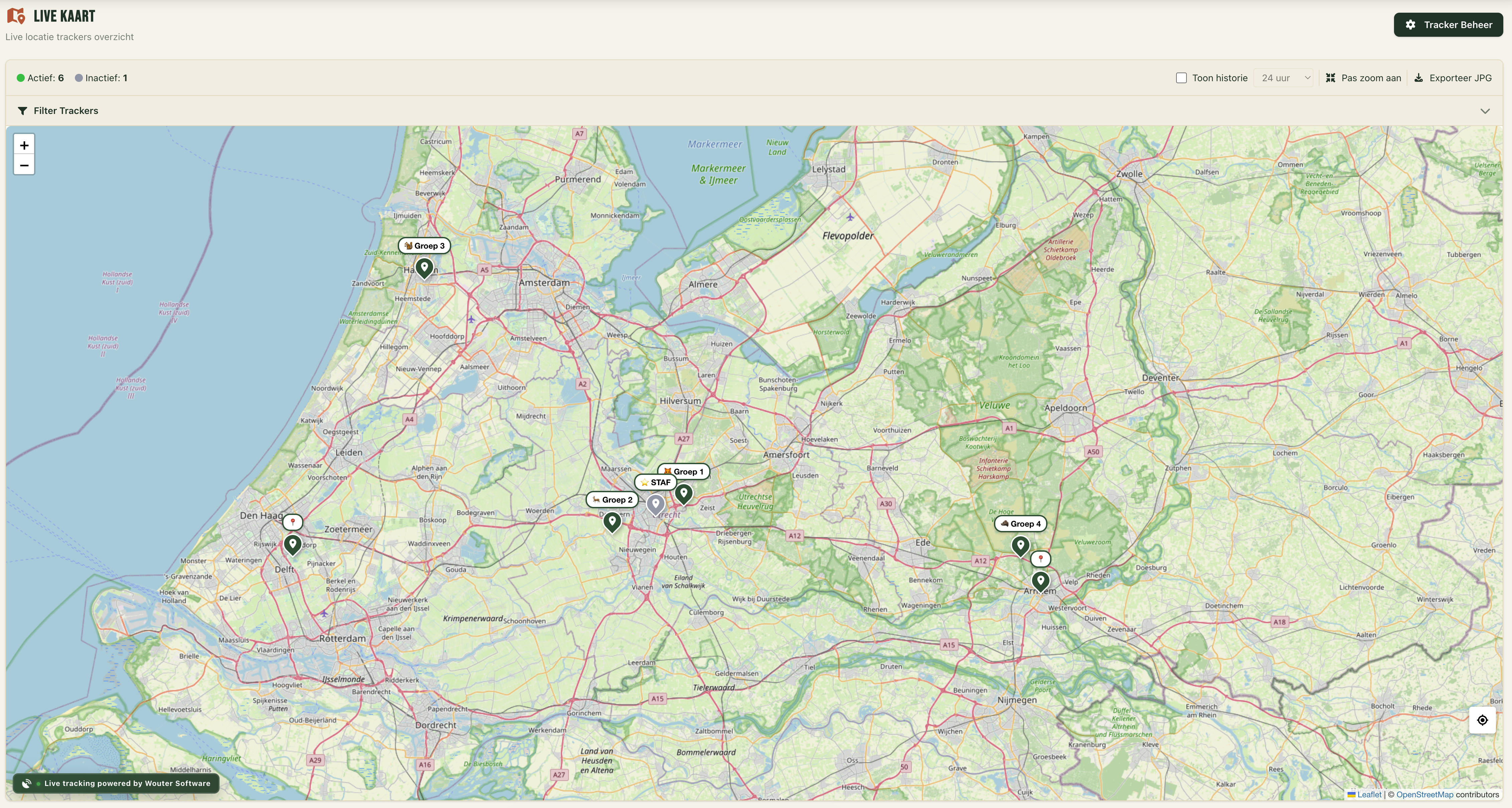 Tracking Dashboard - Bospatrouille 74